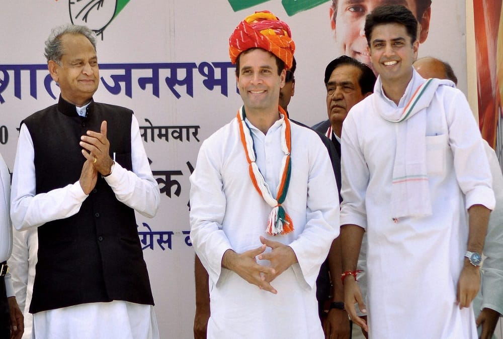 rahul gandhi can be seen in rajasthan temples