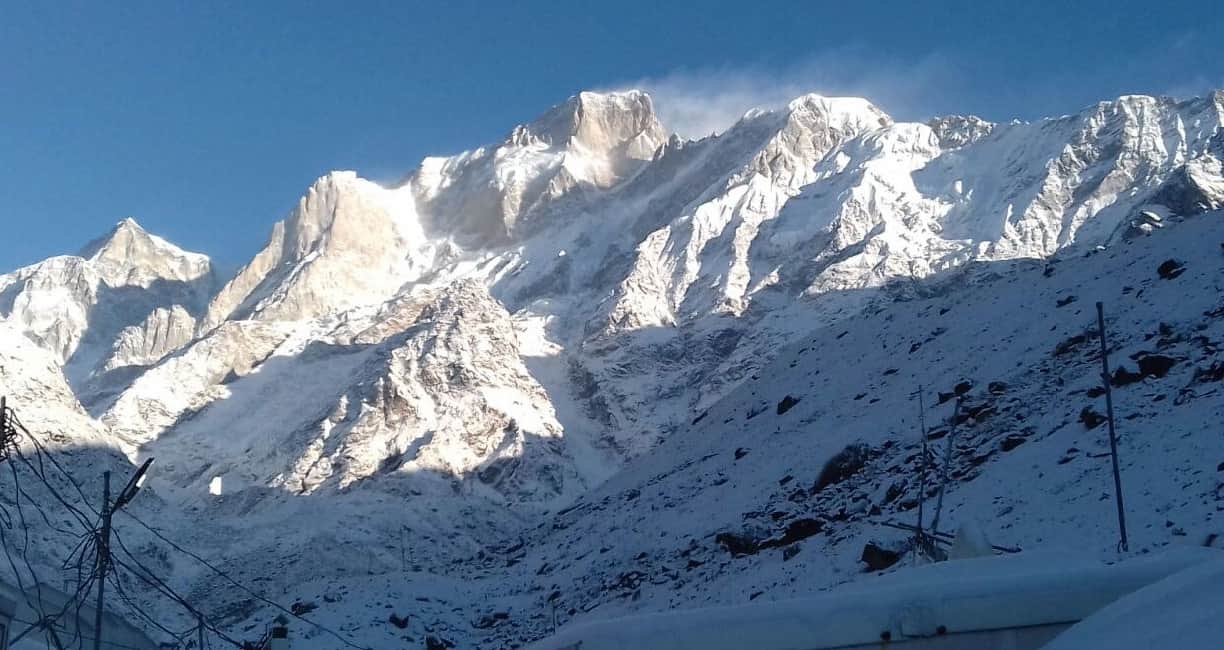 snowfall in kedarnath photos uttarakhand