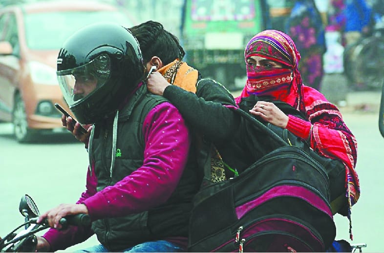Cold winds increased in the morning, evening