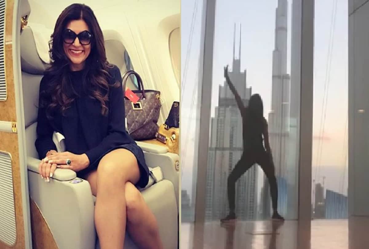 Sushmita Sen dances in front of Burj Khalifa