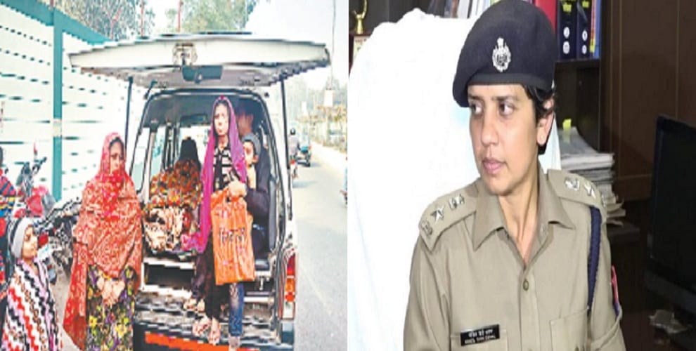 Family members with injured woman to ssp office