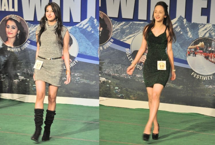 manali winter queen 2018 models catwalk on ramp in minus temperature