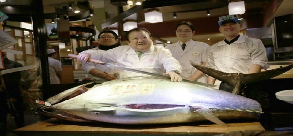 Blue tuna fish sold in two million in Japan
