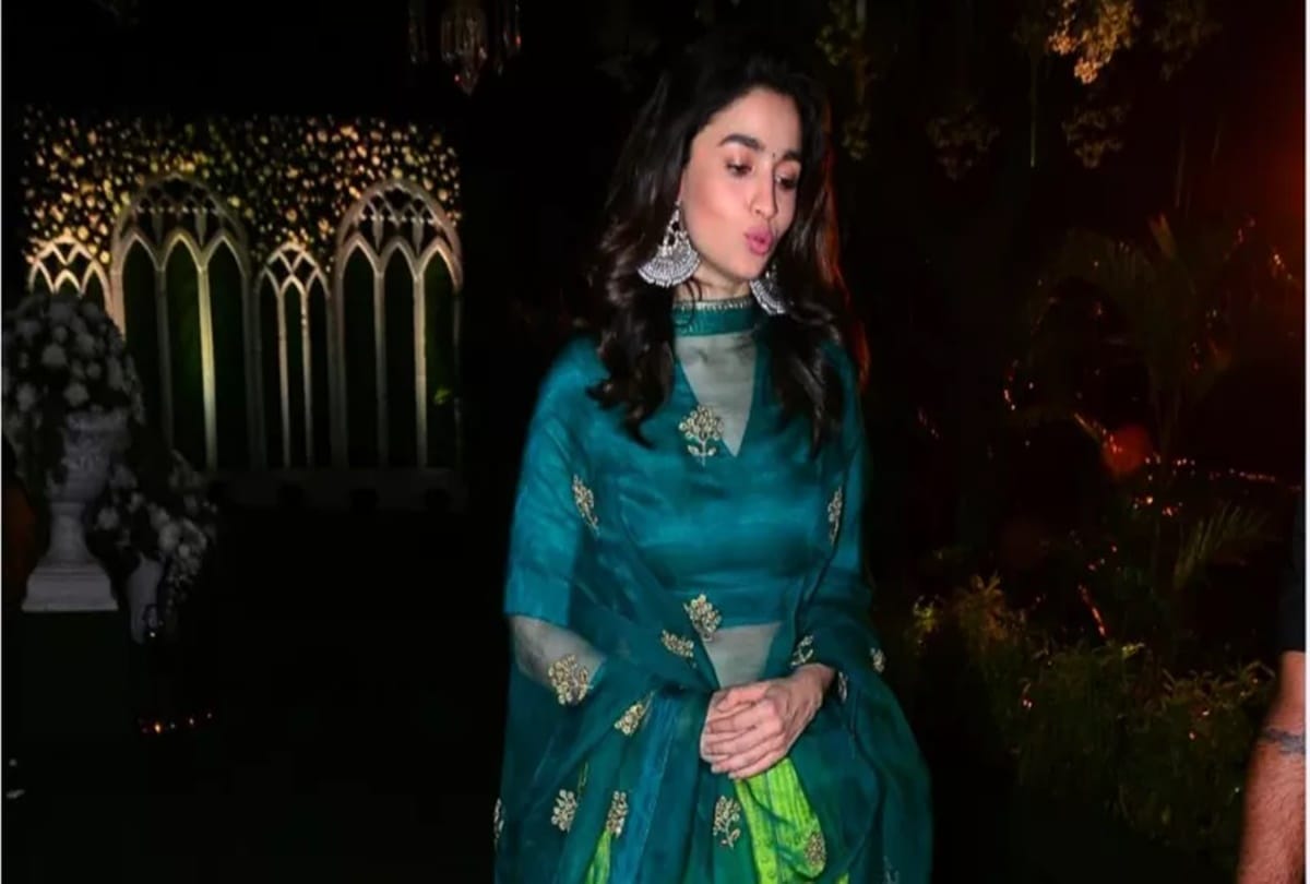 alia bhatt makes an awesome start with neon green blouse and yellow lehenga