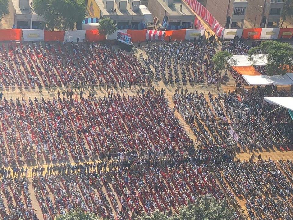 Captain Amarinder's Farmer rally in Mansa through pictures