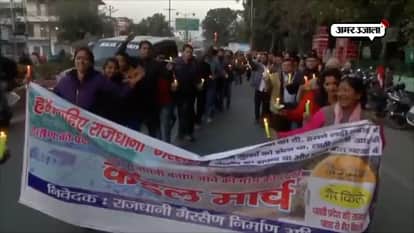 Protest in Dehradun to make Gairsain capital of uttrakhand