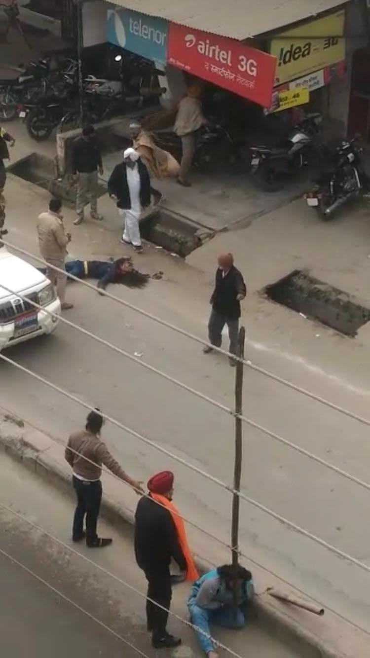 firing before guru parv nagar kirtan
