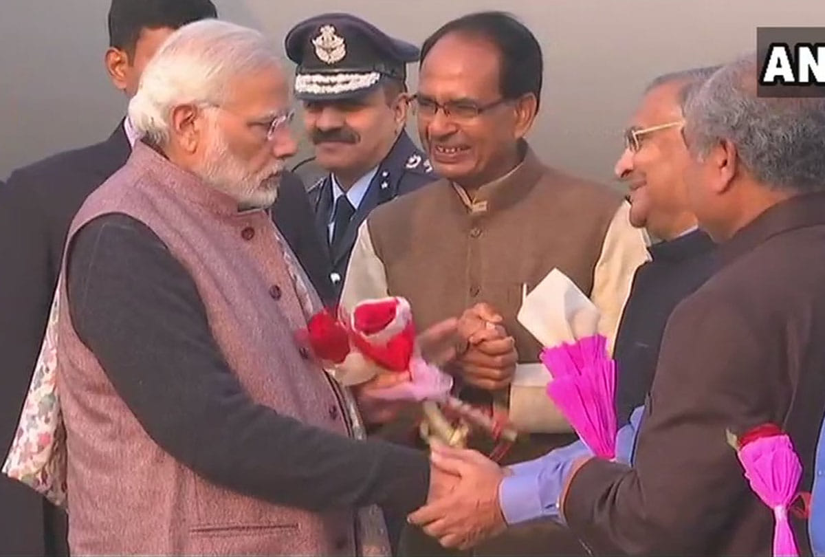PM narendra modi in madhya pradesh for all india DGs conference