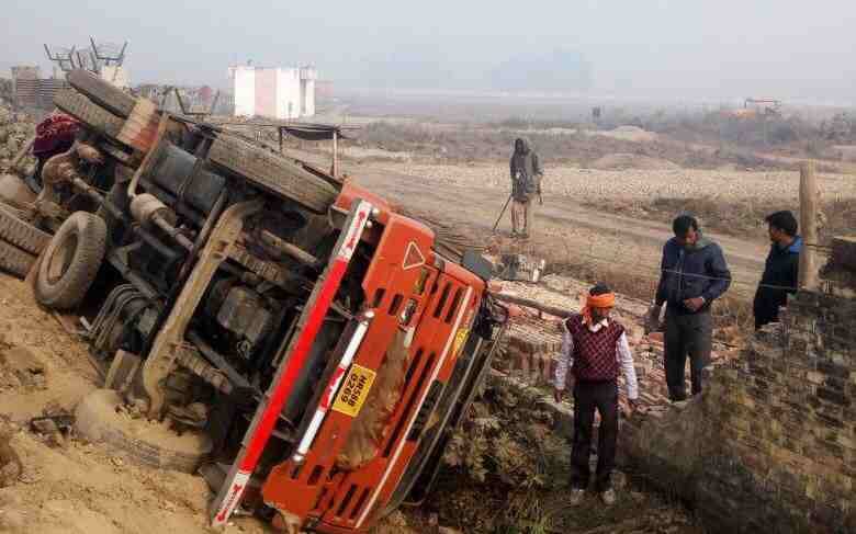 Truck enter airport runway break the boundary