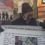 misbehavior with kulbhushan family protest against Pakistan in US with chappal chor tag