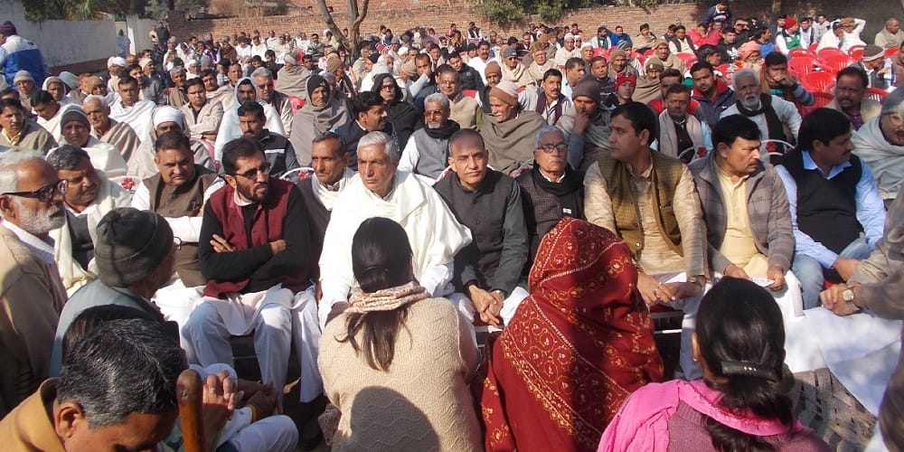 Shahid Ankit Tomar big crowd in the condolence, demand of government job to wife