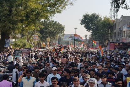 congress-s dr karan singh yadav file his nomination for rajasthan by polls 