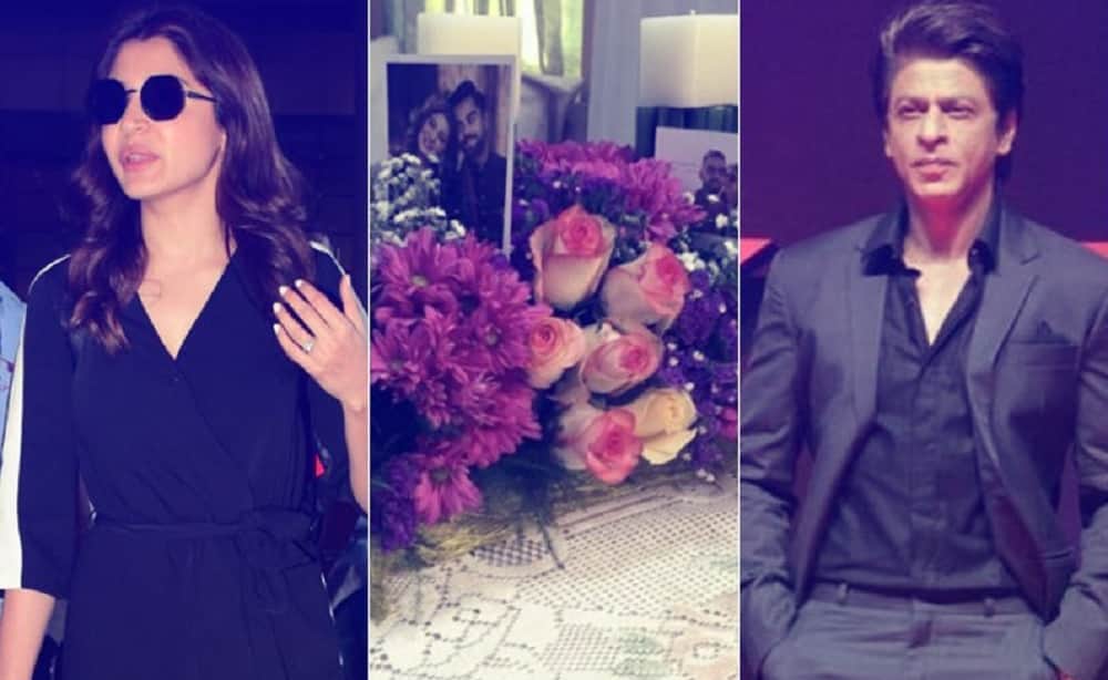 Newlywed Anushka Sharma gets warm welcome with flowers from her co-star shah rukh khan