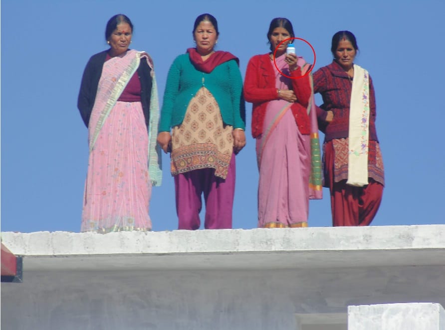 Women carrying poison and gone to roof