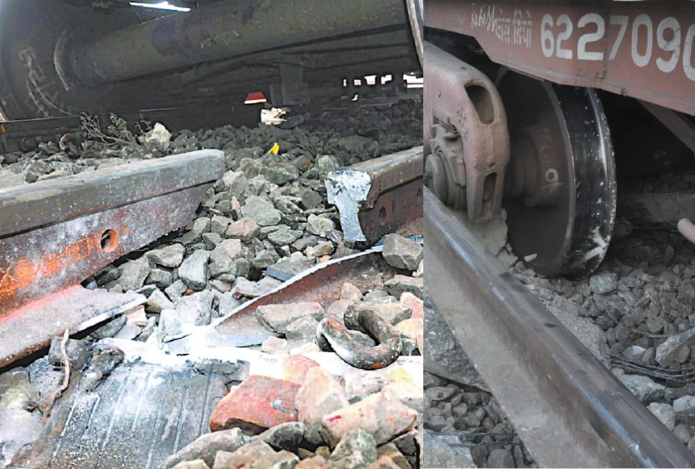 8 bogies of goods train derailed in barabanki lucknow