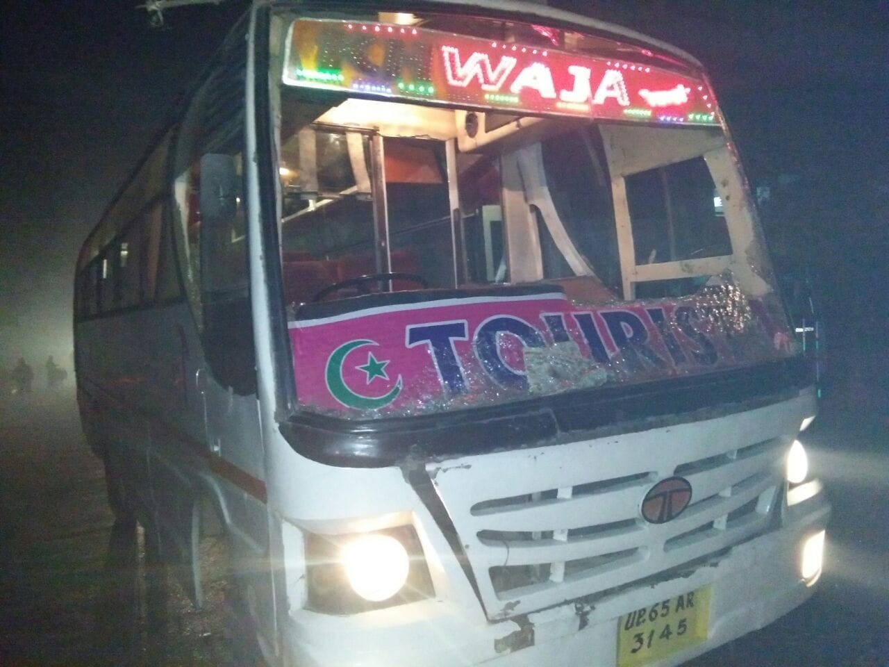 Roadways bus crushes bike rider in varanasi