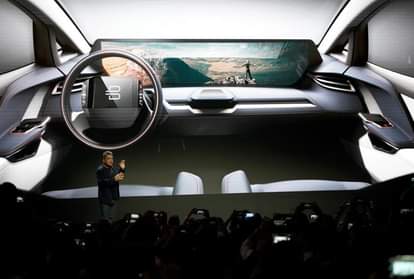 Byton Concept Electric SUV with 49 inch screen in Dashboard