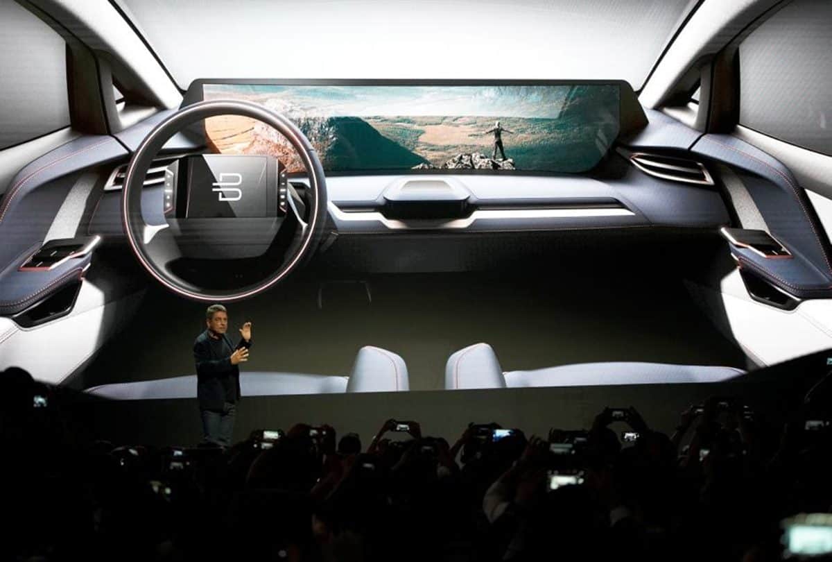 Byton Concept Electric SUV with 49 inch screen in Dashboard