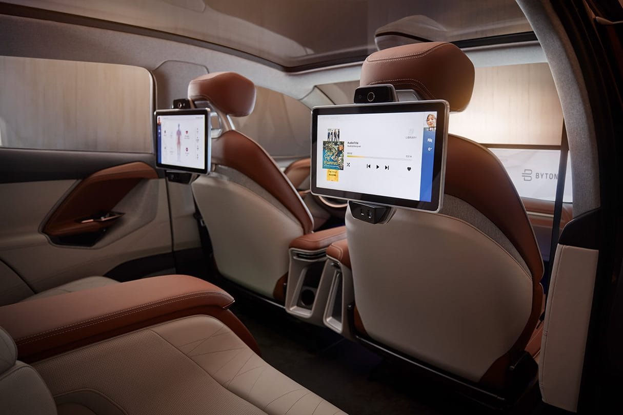 Byton Concept Electric SUV with 49 inch screen in Dashboard