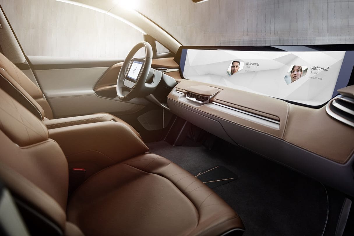 Byton Concept Electric SUV with 49 inch screen in Dashboard
