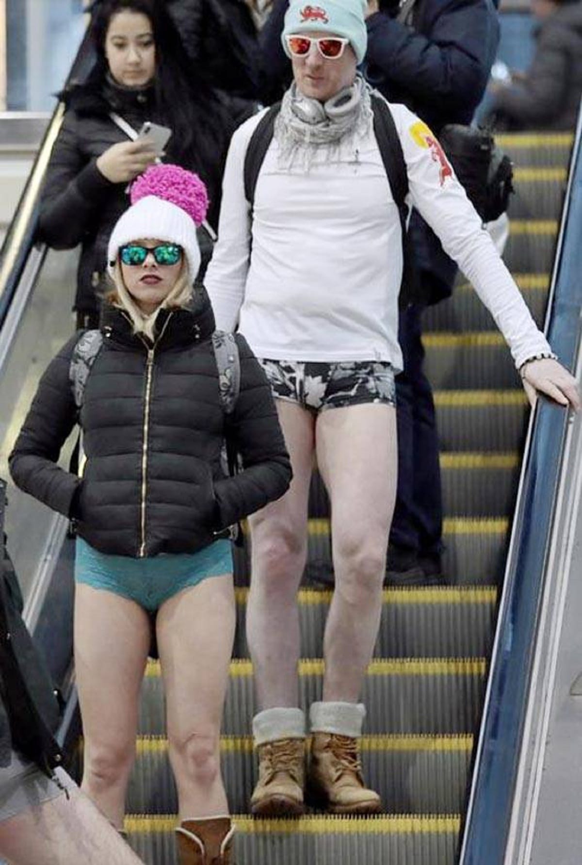 Thousands of boys and girls traveled in Metro without wearing pants