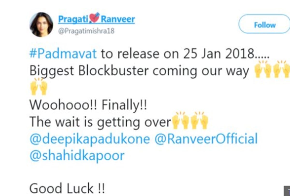 deepika padukone starrer padmavati release date troll on twitter