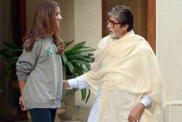 amitabh bachchan shared photos with his daughter shweta nanda