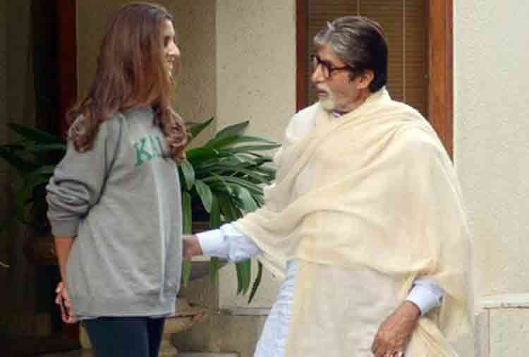 amitabh bachchan shared photos with his daughter shweta nanda