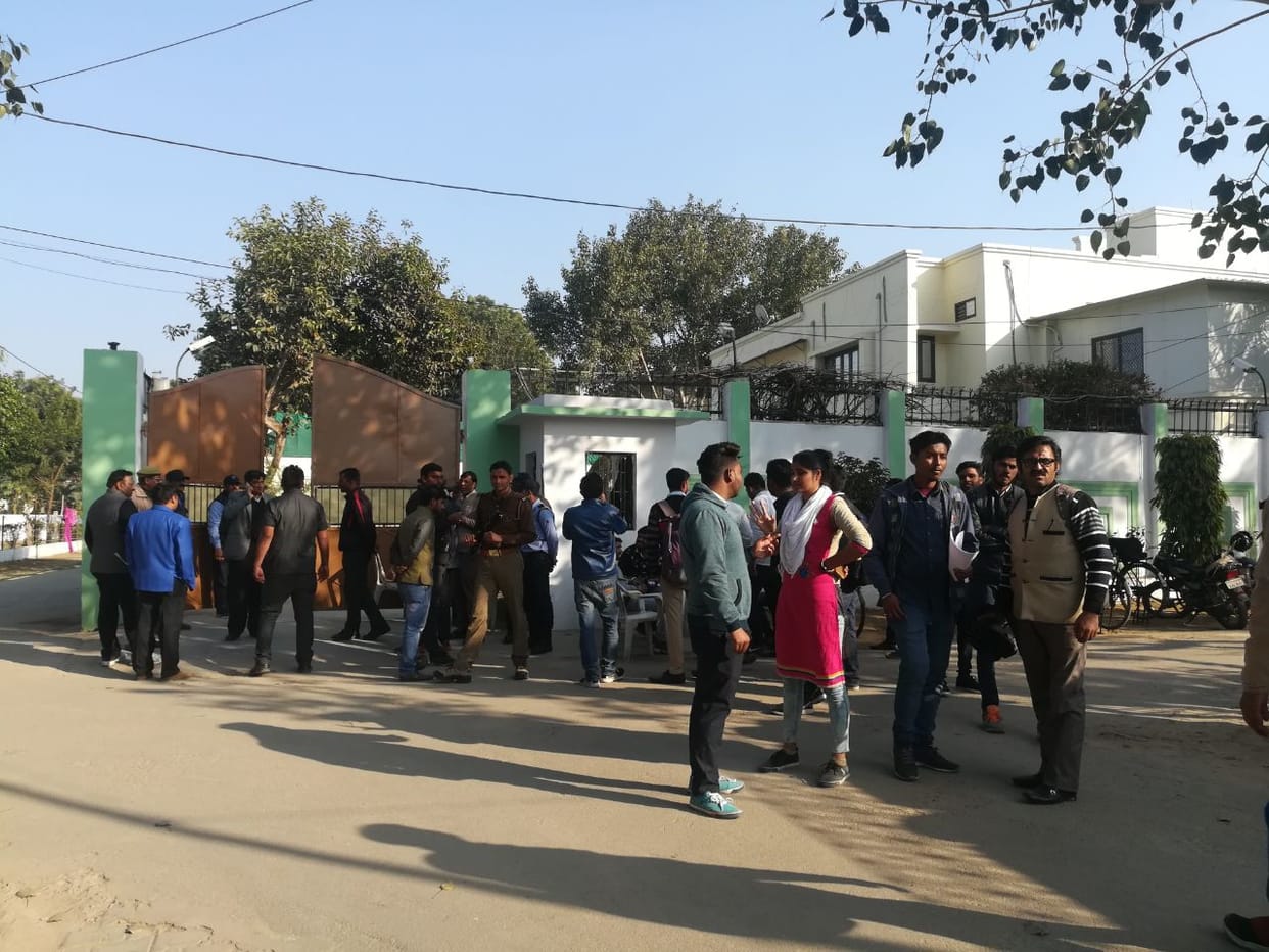 misbehave with agra university student outside campus