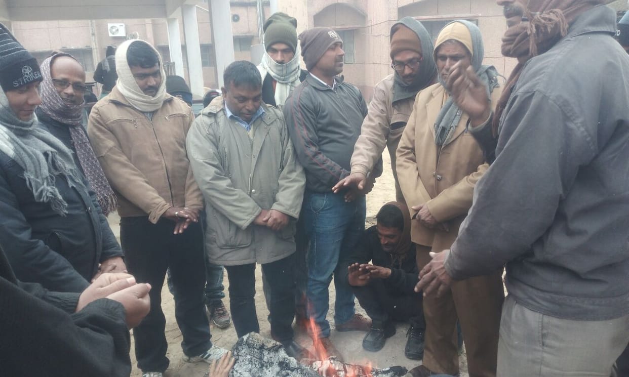 two collapsed due to cold