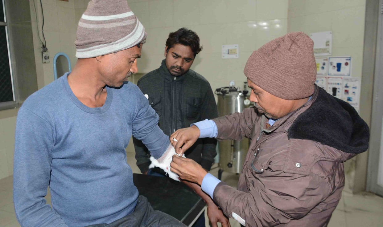 Firing on youth in varanasi