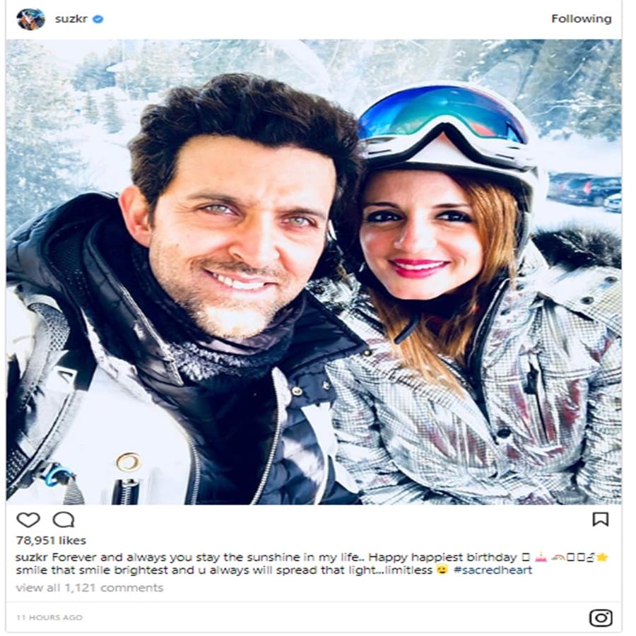 This is how Hrithik Roshan got birthday wish from ex wife Sussanne