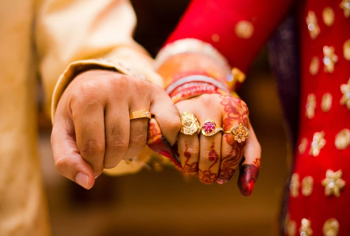 Unique marriage three bride barat reach to groom house