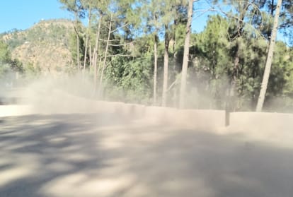    national highway authority, parwanoo shimla four lane, dust on shimla kalka road