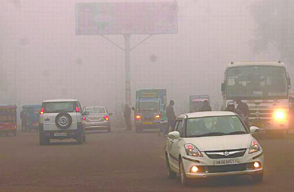   trains as well as roadways buses late due to fog 