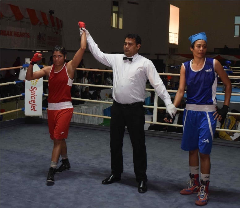 priyanka chaudhry is in the semis of national women boxing 
