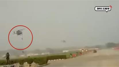 Three Indian soldier fall from dhruv helicopter during rehearsalfor army day parade