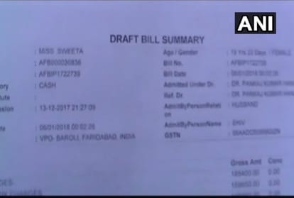 asian hospital of faridabad charged 18 lakh of bill for pregnant woman treatment who died there