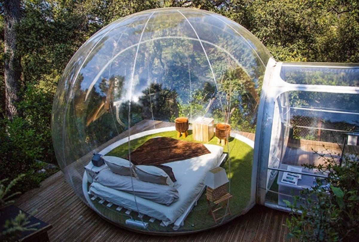 this bubble hotel will give you the awesome experience to sleep under the stars