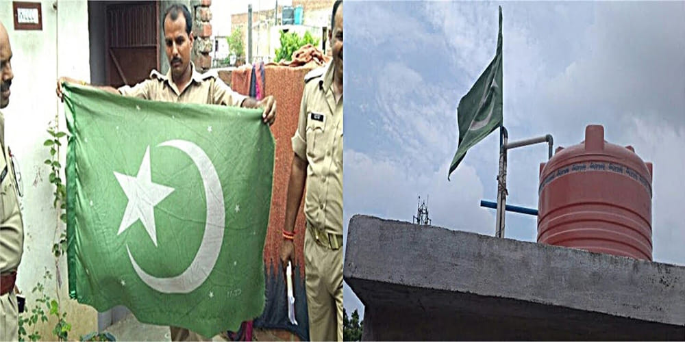 islamic flag in kanpur man