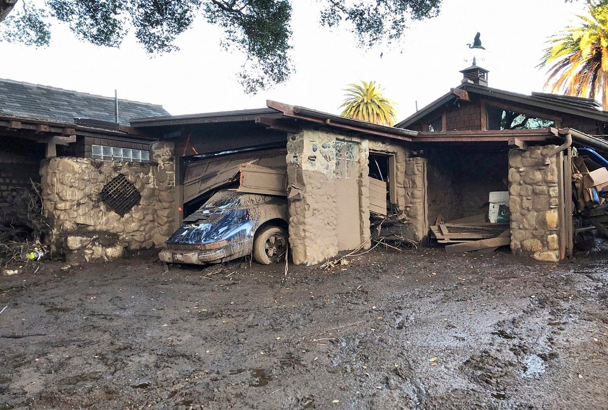 mudslide in california, 13 people died