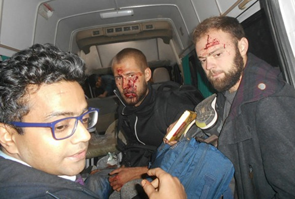  three Russians and one German civilian injured in accident at expressway