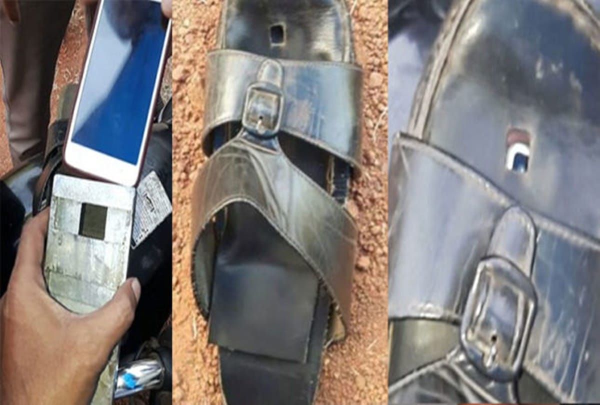  Man in kerala hide camera in slippers to take up under skirt pictures of Girls