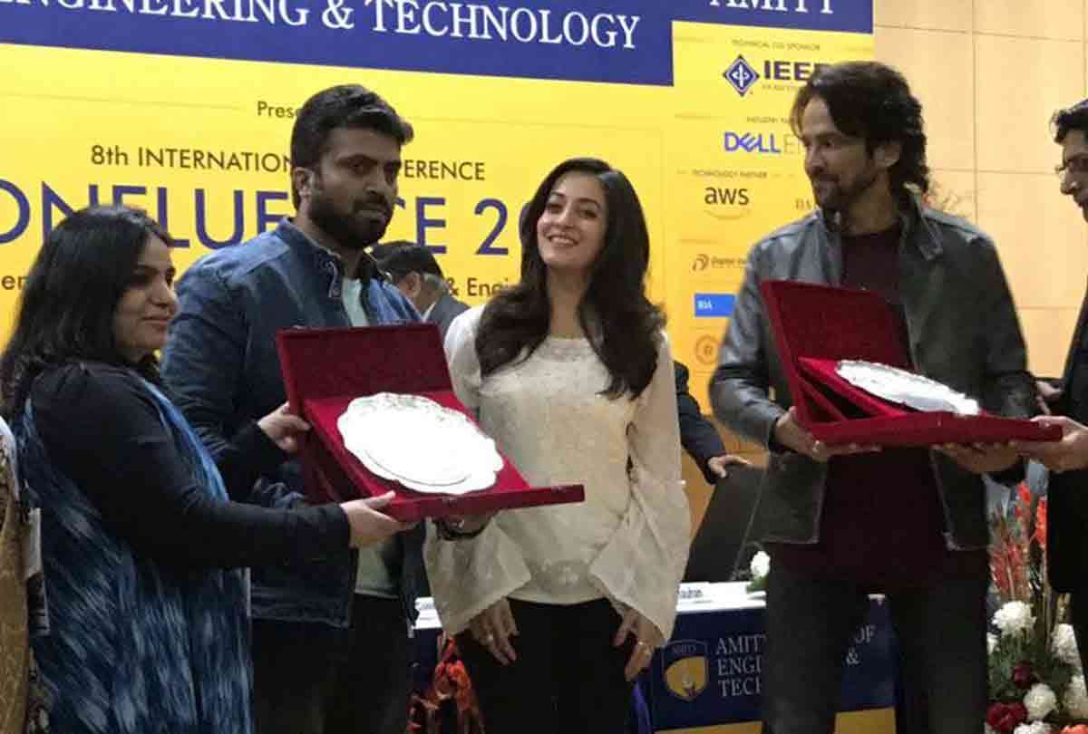 Vodka Diaries starcast at amity school of engineering and technology interact with students