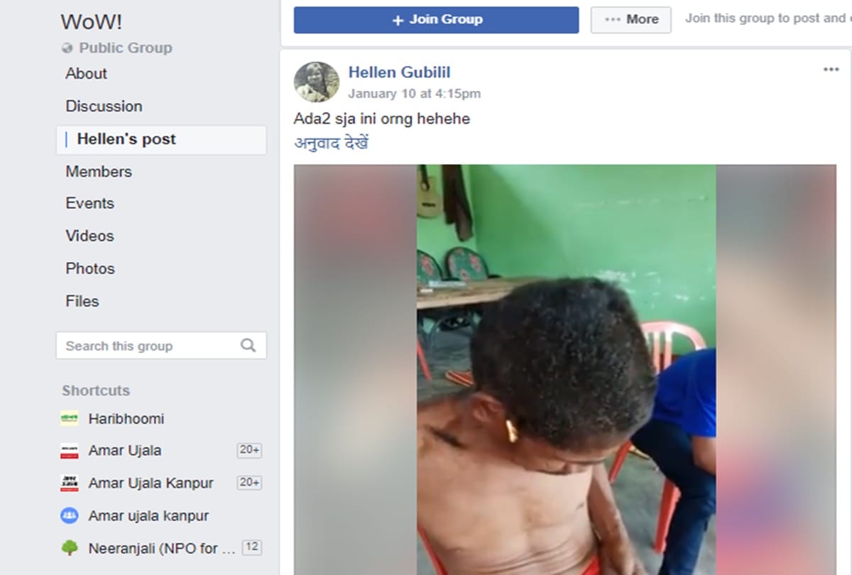 Shocking video viral of a man who burn his hair 