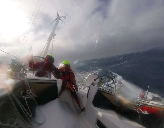insv tarini female crew facing sea storm