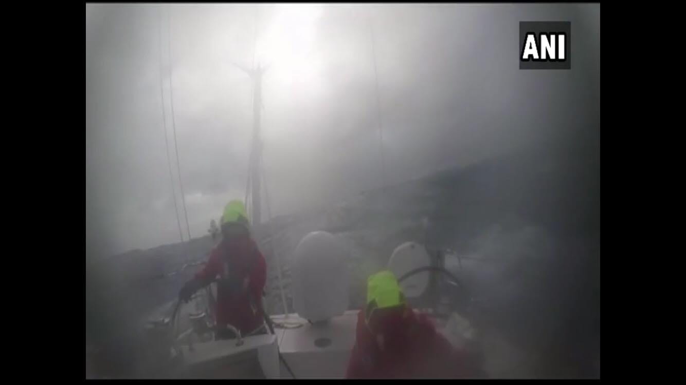 insv tarini female crew facing sea storm