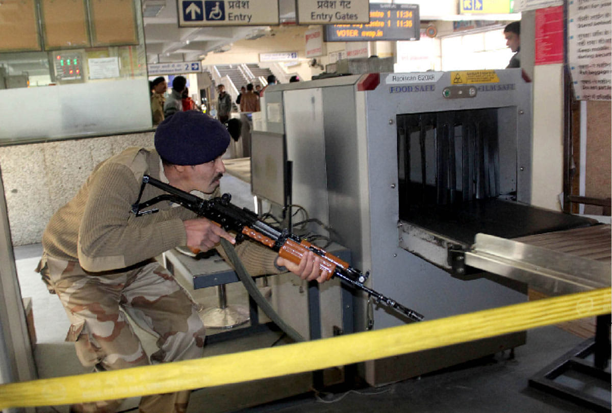 mock drill of terrorist attack in gurugram metro station