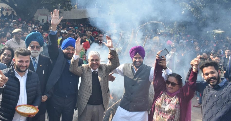 Lohri celebration in punjab university student center