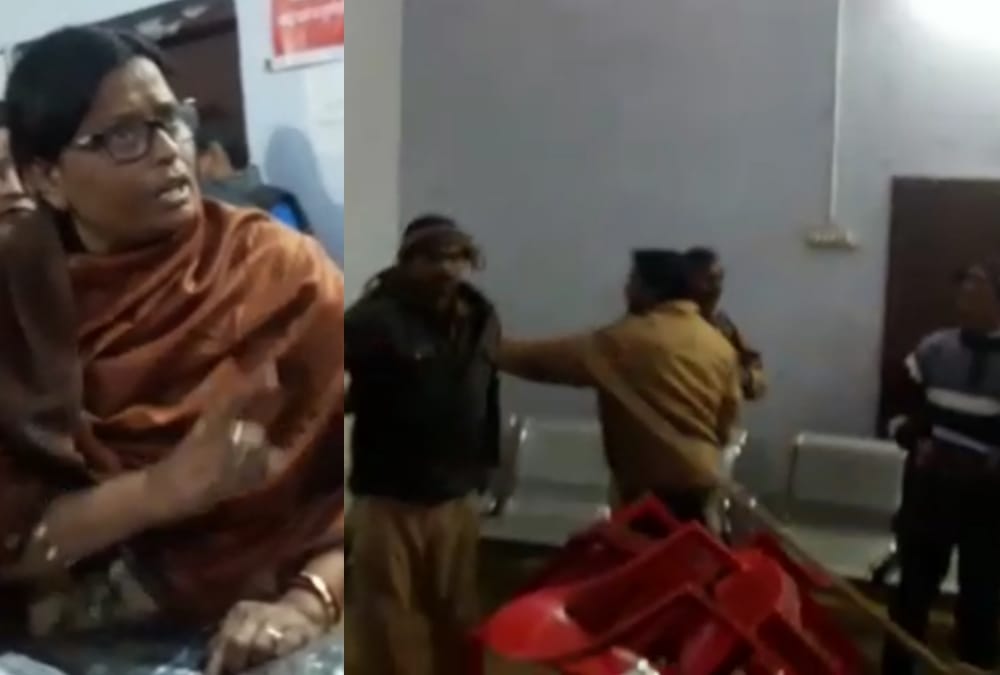 clash between BJP MP and MLA during balnket distribution in sitapur. 